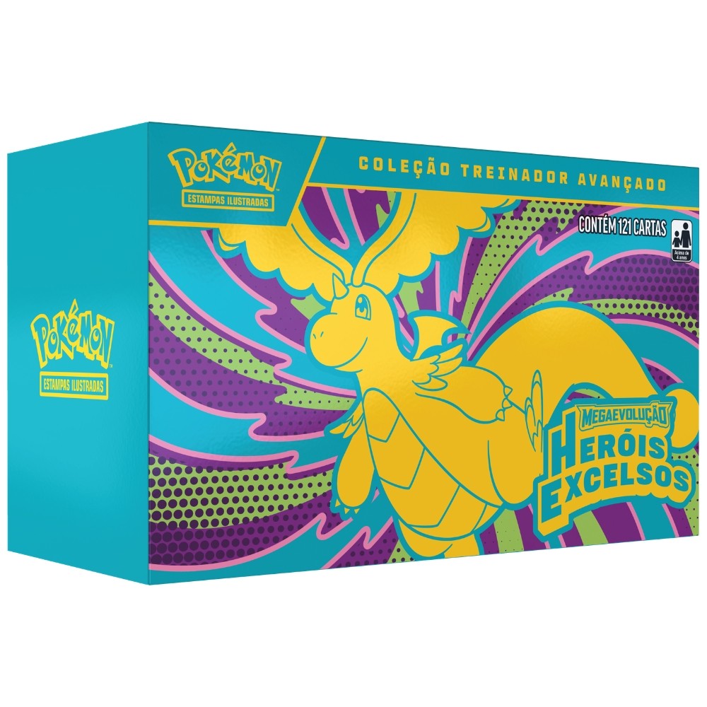 BOX COLEÇÃO TREINADOR AVANÇADO ETB MEGA DRAGONITE EX HERÓIS EXCELSOS ME2.5 POKÉMON TCG BOOSTER CARTA em Oferta na Shopee
