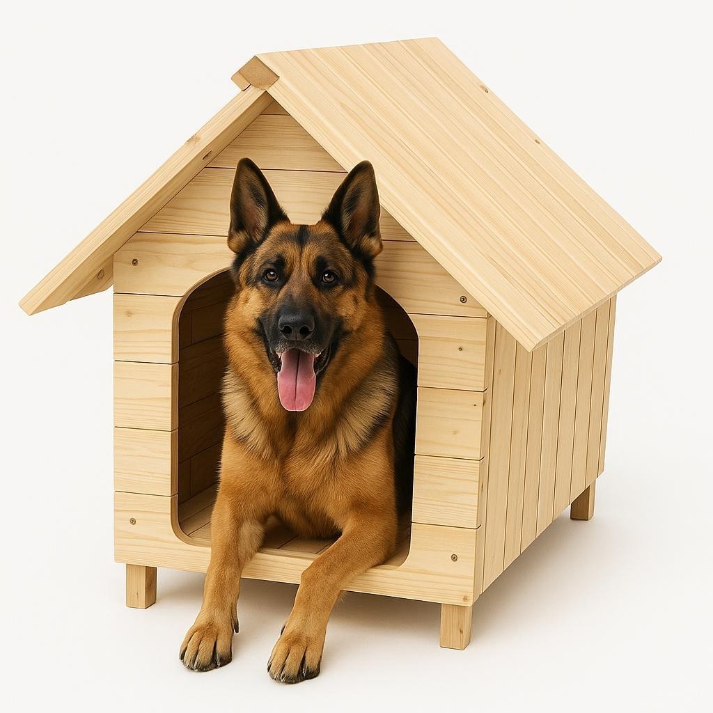Casa Casinha Grande N7 de Madeira Para Cachorro Porte Grande Labrador Akita Husky Pitbull Rottweiler Pastor Alemão Cão