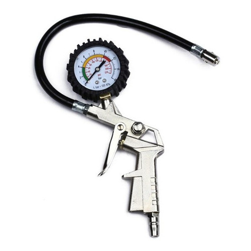 Calibrador Pneu Carro Moto Biciclet 1/4 Npt Manômetro 220psi
