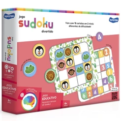 JOGO EDUCATIVO SUDOKU DIVERTIDO TOYSTER BRINQUEDO CLÁSSICO ANIMAIS NÚMEROS BICHOS MATEMÁTICA LÓGICO