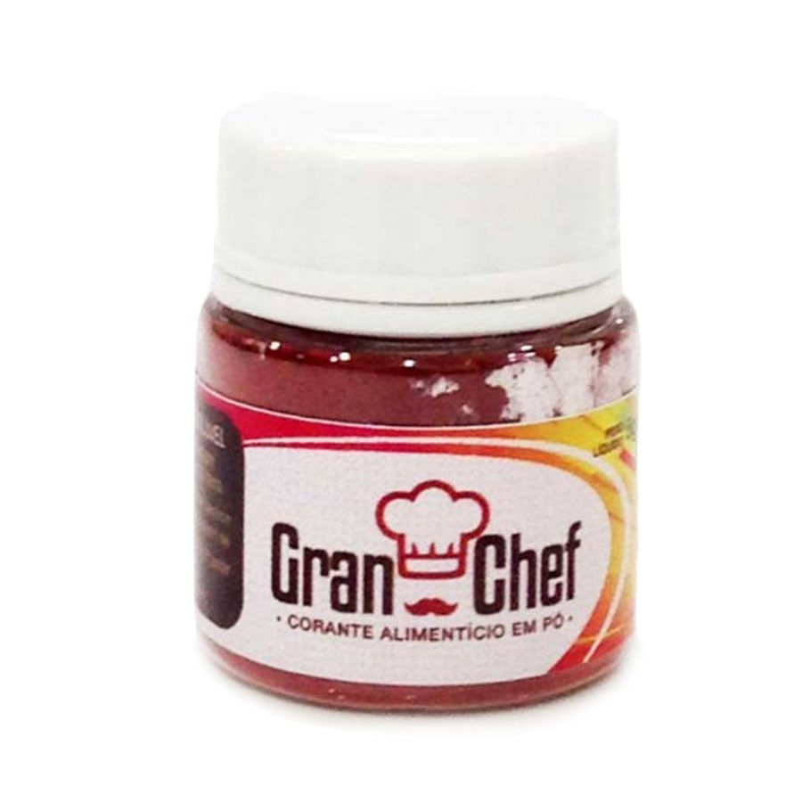Corante em Pó Hidrossolúvel Vermelho 5g GRAN CHEF em Oferta na Shopee