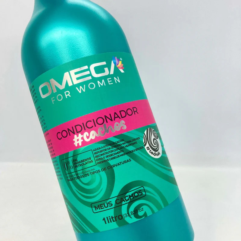 Condicionador Cachos 1L Omega Hair em Oferta na Shopee
