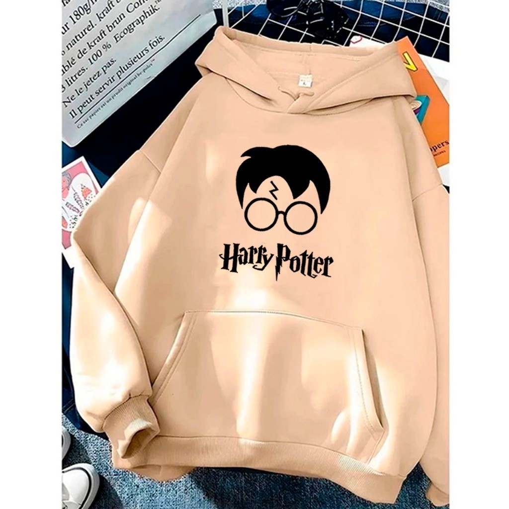 Moletom Canguru Algodão Blusa Inverno Casaco Confortavel Premium Harry Cicatriz Feitiços Bruxaria RR