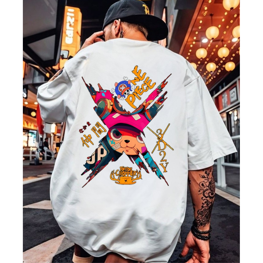 Camiseta Oversized Unissex  One Piece Chopper Streetwear . casual, academia. casual, academia.