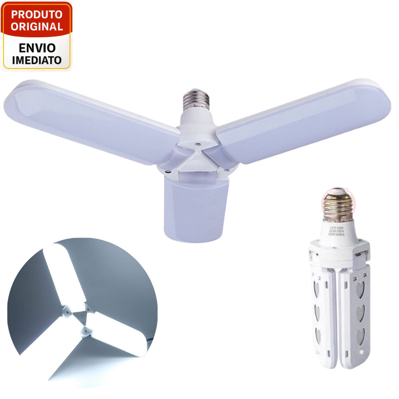 Luminária LED Lampada  Multifuncional 3 Petalas 18w Dobrável em Oferta na Shopee
