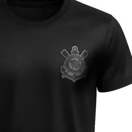 Camisa Corinthians Preta Total Black Oficial Futebol Time