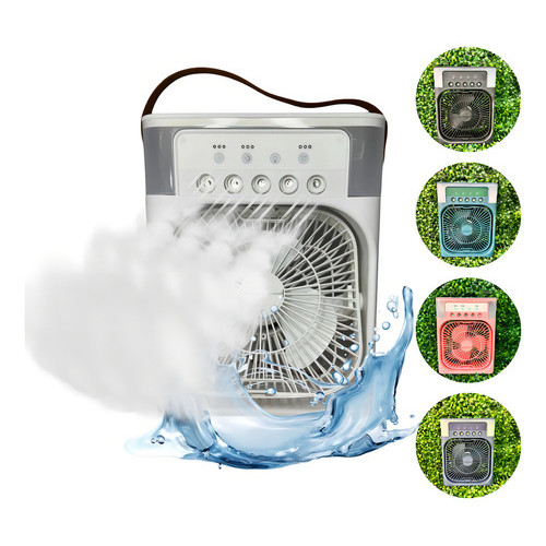 Mini Ar Condicionado Climatizador De Ar Frio Portatil Usb Branco 127/220v