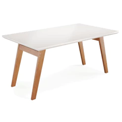 Mesa de Jantar 154cm com Tampo de Vidro Onix Madetal
