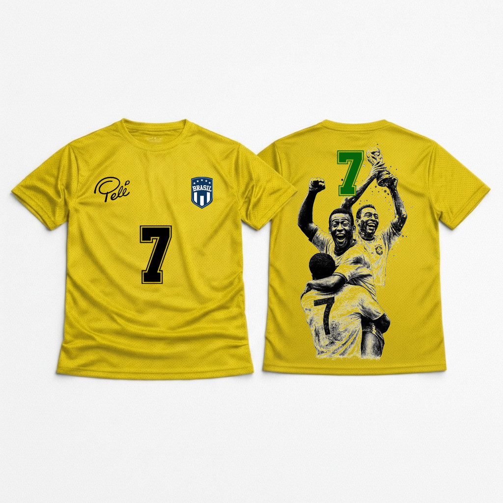 Camiseta Brasil Copa do Mundo 2026 Pelé 100% Algodão Envio Imediato Mood.VestFranca