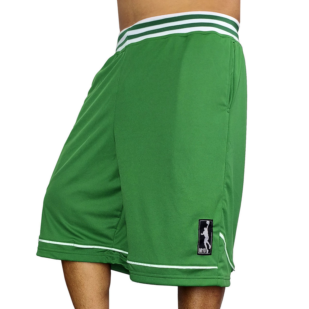 Bermuda Basquete M10 Pro HL Verde Branco