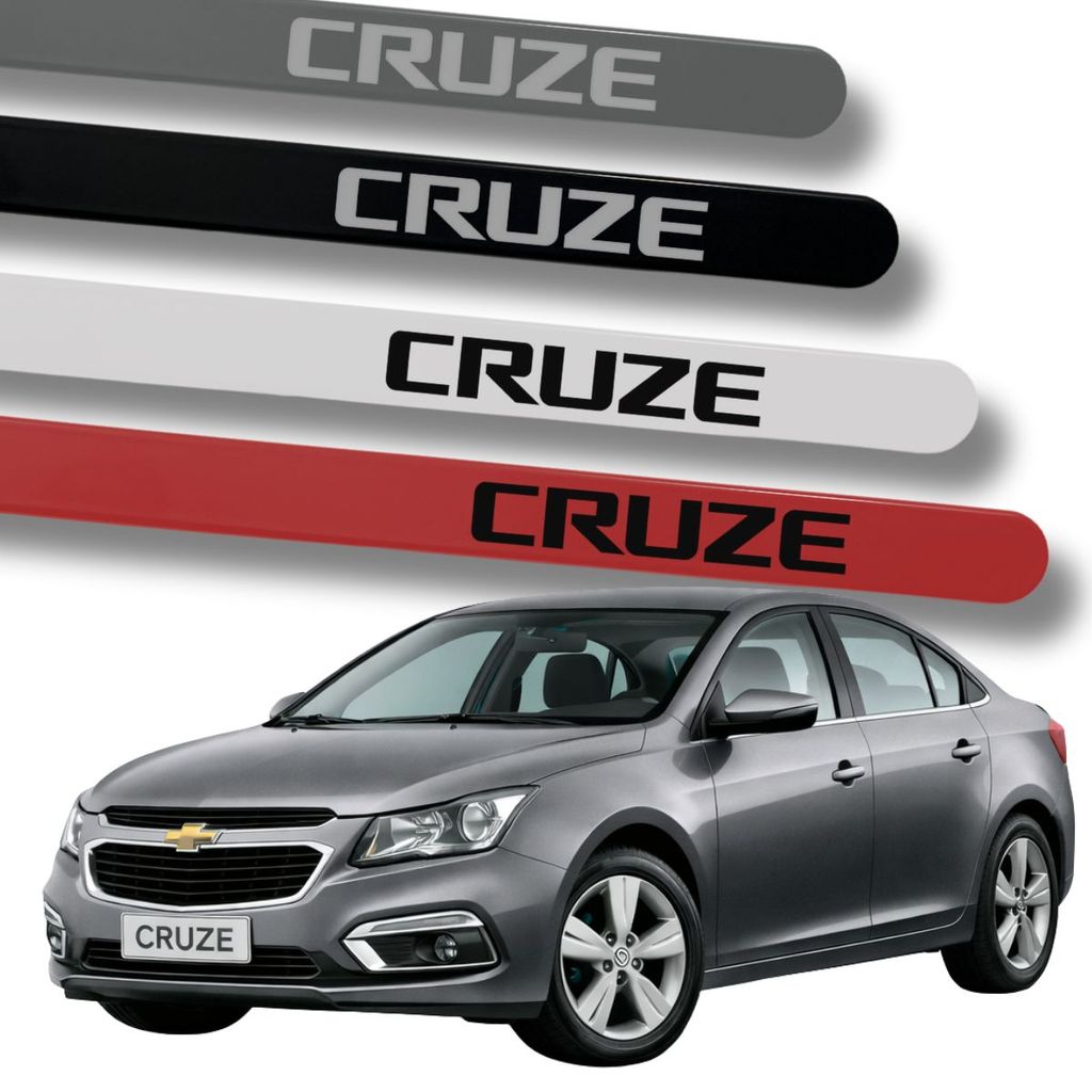 Jogo Friso Slim Lateral Chevrolet Cruze Original com Grafia