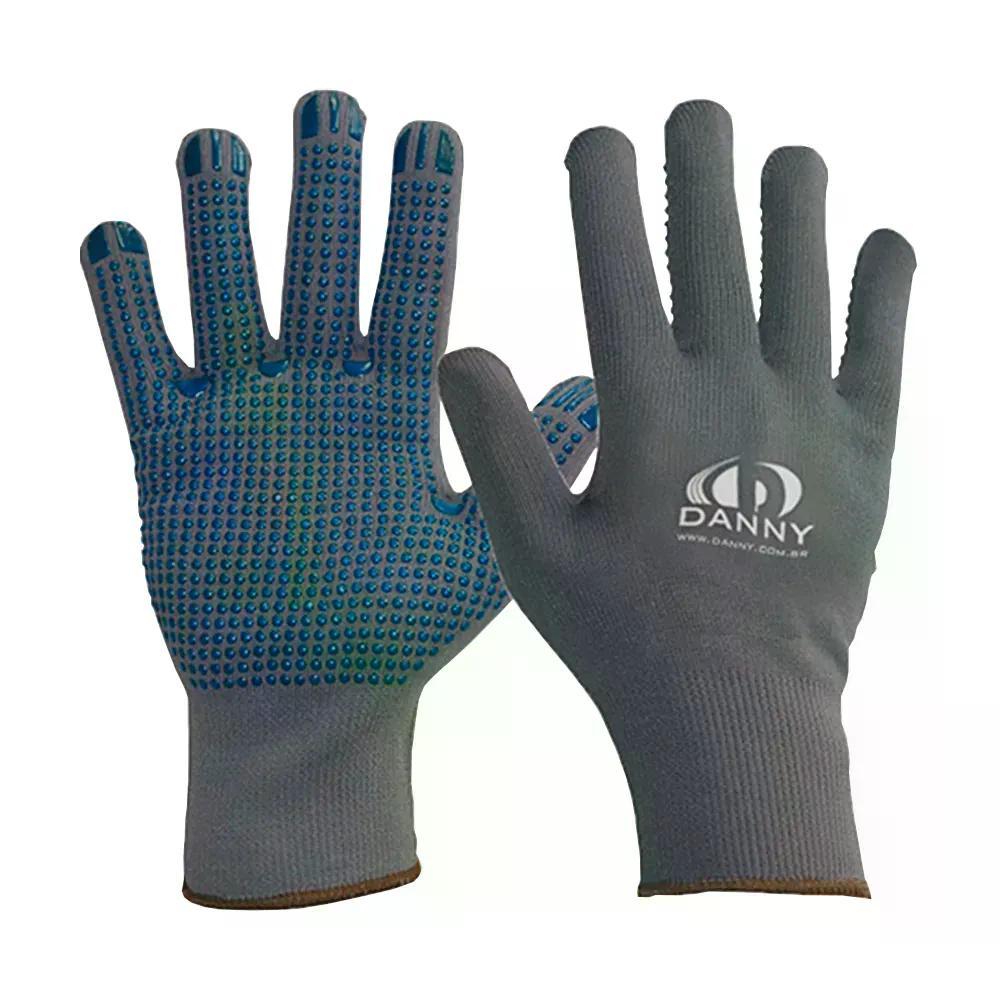 Luva de Segurança Danny Tamanho XG/10 Poliflex Cinza com Azul - DA-11.300 em Oferta na Shopee