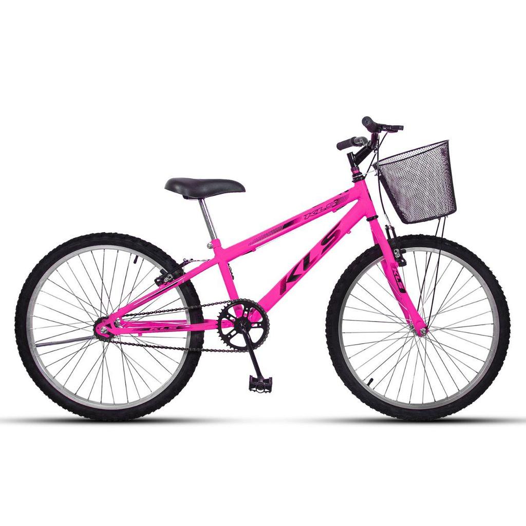 Bicicleta 24 Kls V-Brake Sem Marcha Feminina Caixa Box