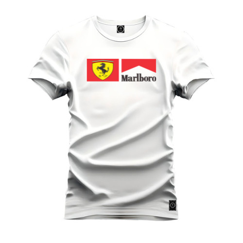 Camisa/Camiseta Ferrari  Marlboro T-Shirt Premium 100% Algodão Fio 30.1 Promoção