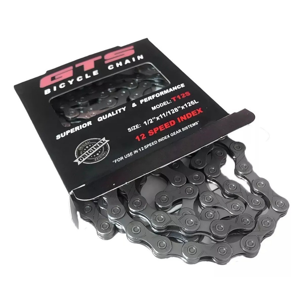 Corrente De Bicicleta Gts Prata 12v Index 126 Elos Speed