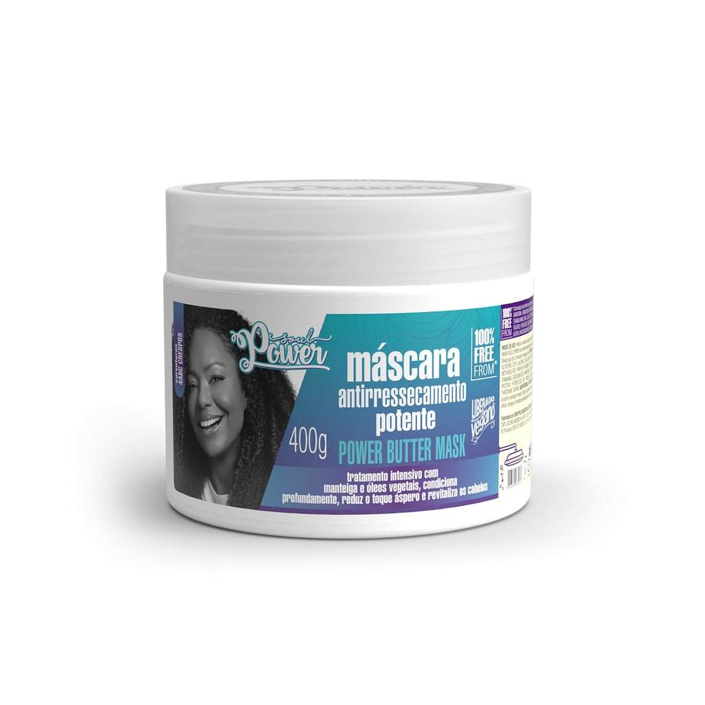 Máscara Antiressecamento Soul Power - Nutrição, Reduz o Ressecamento e Revitaliza Crespos - 400g em Oferta na Shopee