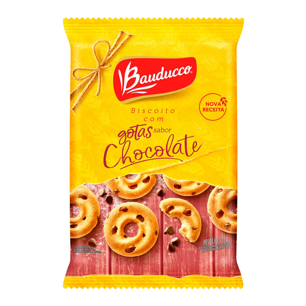 Biscoito Bauducco Leite com Gotas de Chocolate 335g em Oferta na Shopee