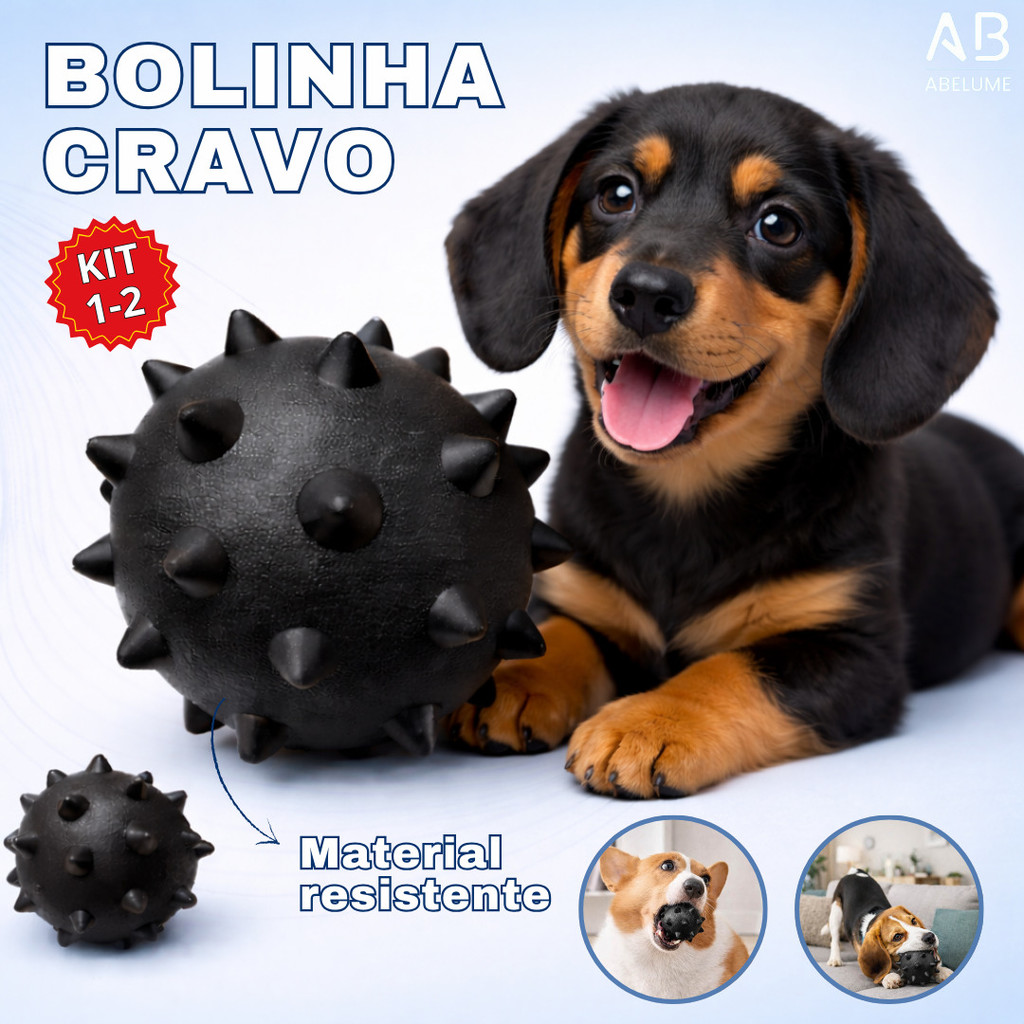 Bolinha Cravo para Cachorro Estímulo e Alívio de Estresse com Saúde Bocal Variade de Tamanhos em Oferta na Shopee