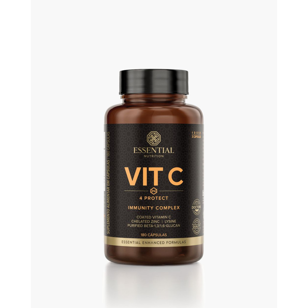 Vitamina C - Vit C 4 Protect 180 Cápsulas - Essential Nutrition em Oferta na Shopee