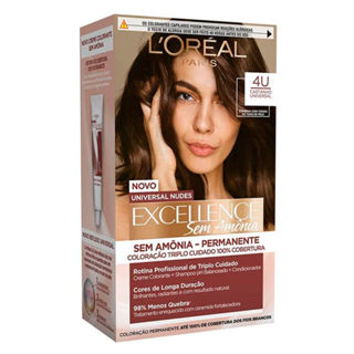 Tintura Excellence Universal Nudes Sem Amônia Castanho Universal 4U em Oferta na Shopee