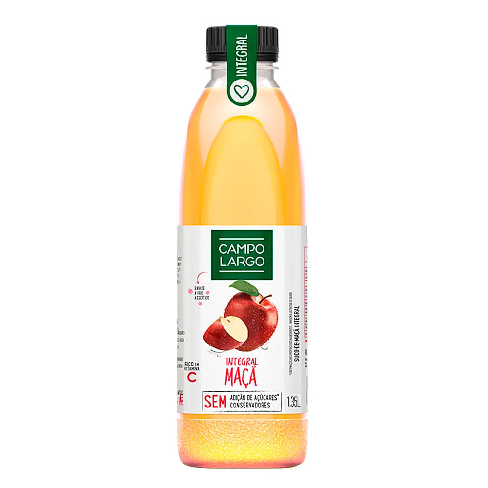Suco de Maçã Integral Campo Largo 1,35l em Oferta na Shopee