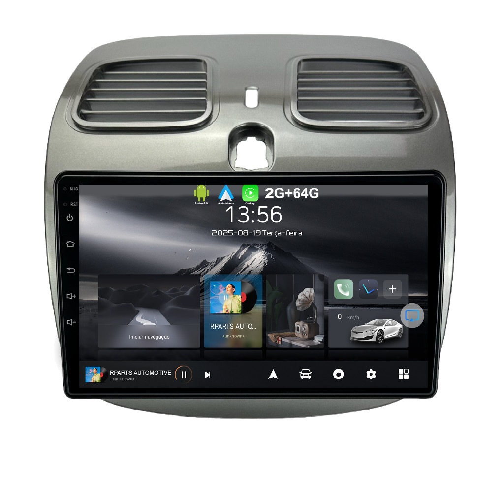 Kit Central Multimidia 9 Polegadas Android Fiat Grand Siena Palio Sporting