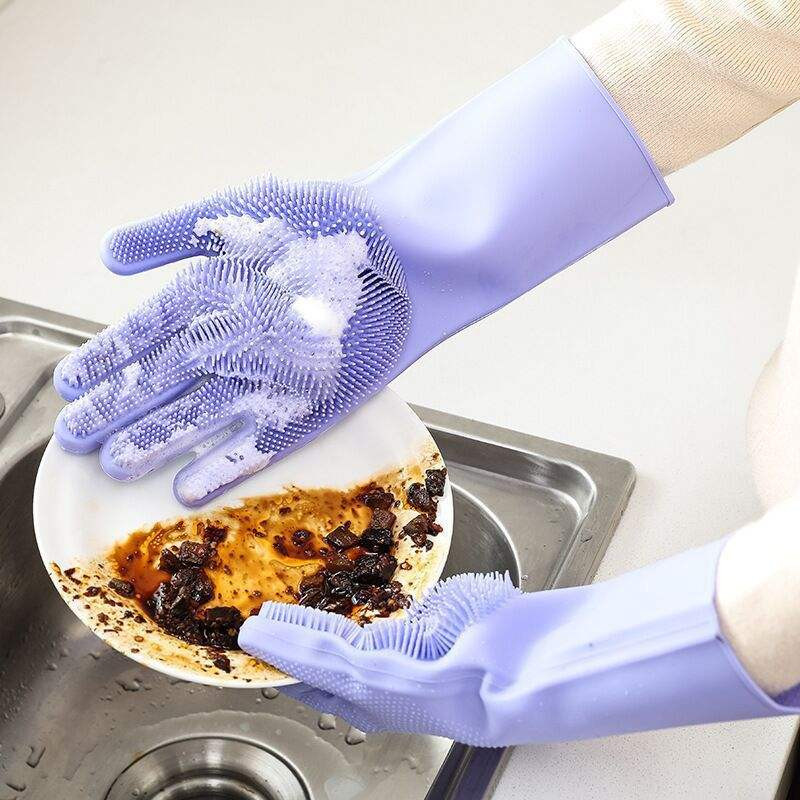 Imagem Par De Luva Mágica Multiuso Silicone Lava Louça Pet e Carro