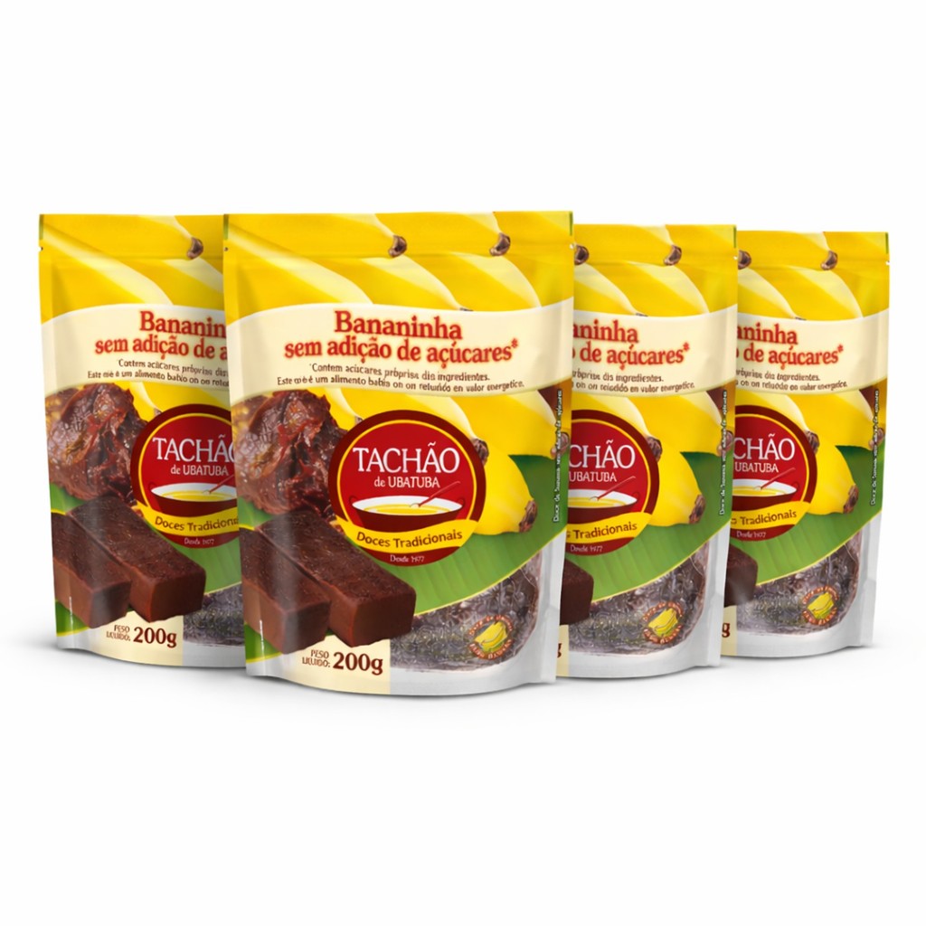 Kit 4 Bananinha Sem Açúcar TACHÃO DE UBATUBA 200g