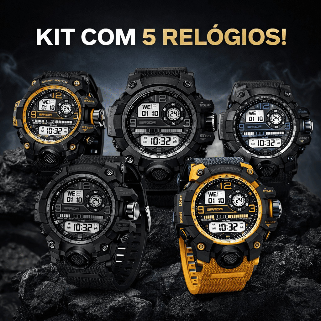 Kit 5/3/2 revenda Relógio Masculino Shock Sport Original