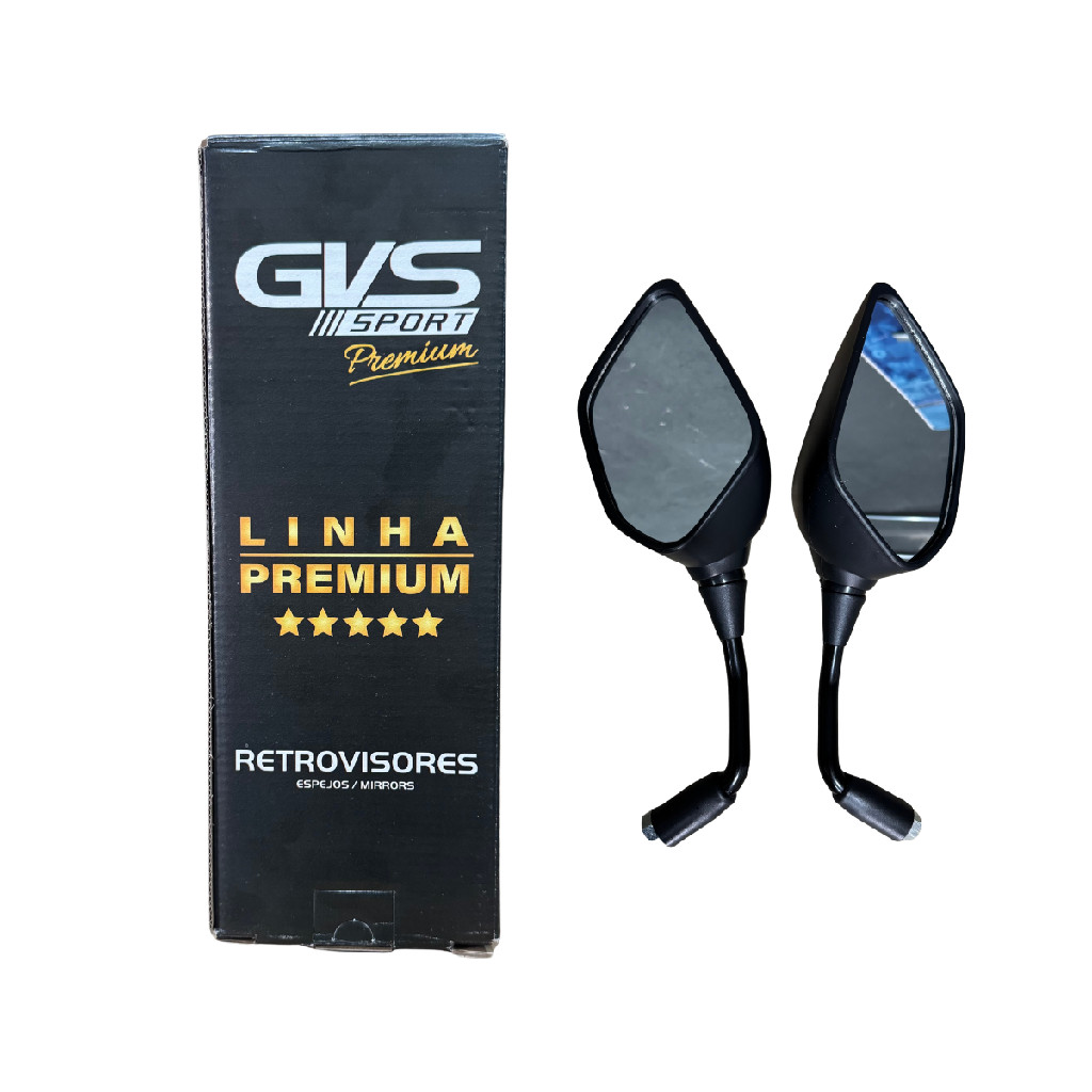 Retrovisor R1 R3 Lente convexa rosca honda Tiran Fan Start 160 Haste baixa — imagem 2 de 2