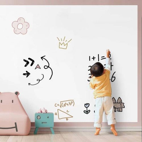 Papel Parede Adesivo Branco Quadro Escrita Marcador Rolo 2 Metros Decoracao Escritório Escolar
