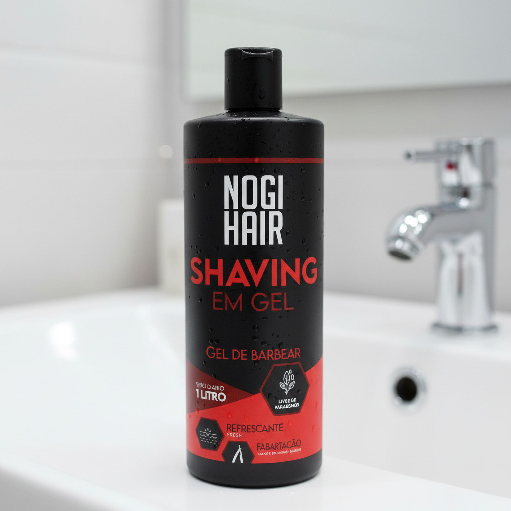Shaving Gel Profissional Mentolado 1kg Refrescante | Gel de Barbear Masculino Barbeiro Alta Lubrificação e Conforto