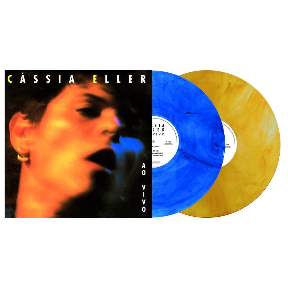 Vinil Cássia Eller - Cassia Eller Ao Vivo (2LP Azul / Amarelo) em Oferta na Shopee