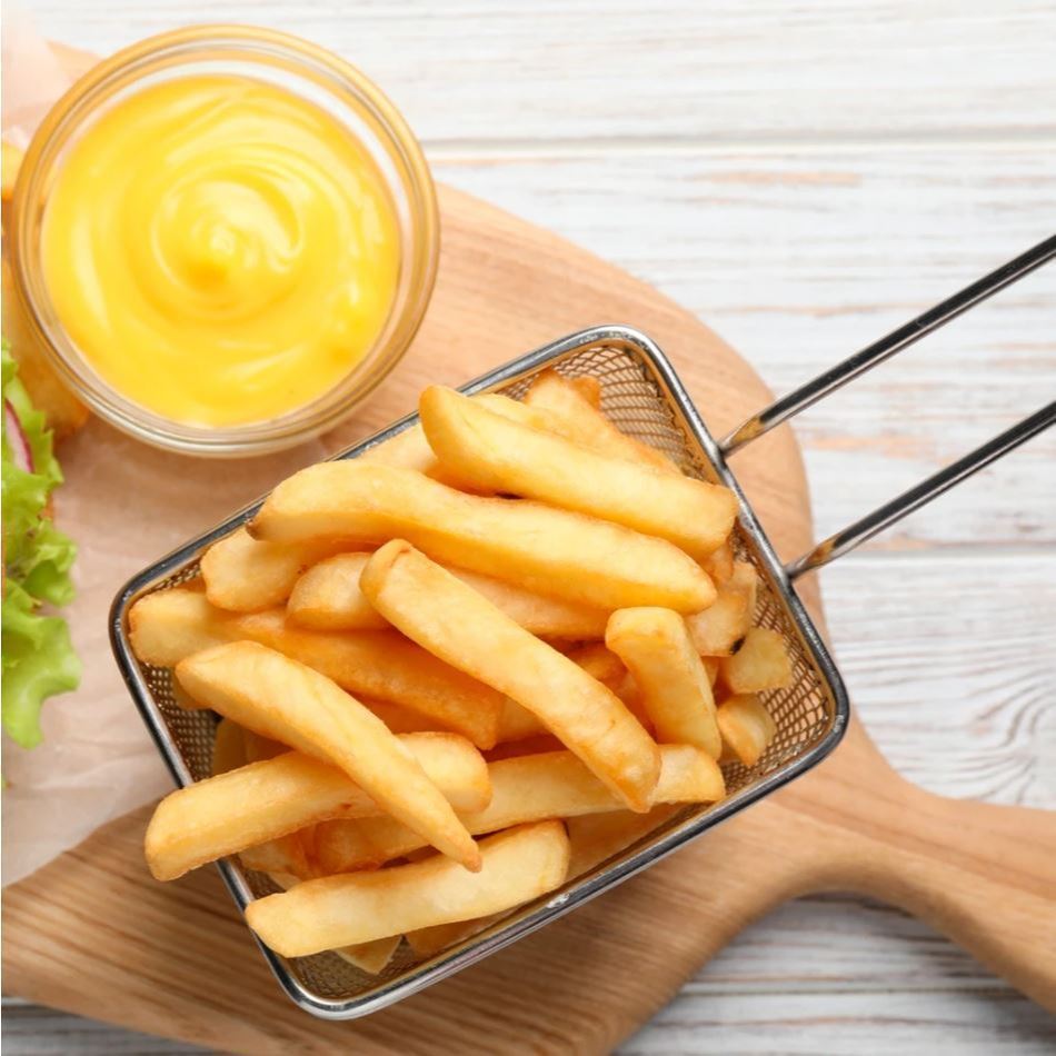 Cesto Fritar Petiscos Batata Nuggets Coxinha Inox Pegador Escorrer Pastel Peneira Cozinha Achadinhos
