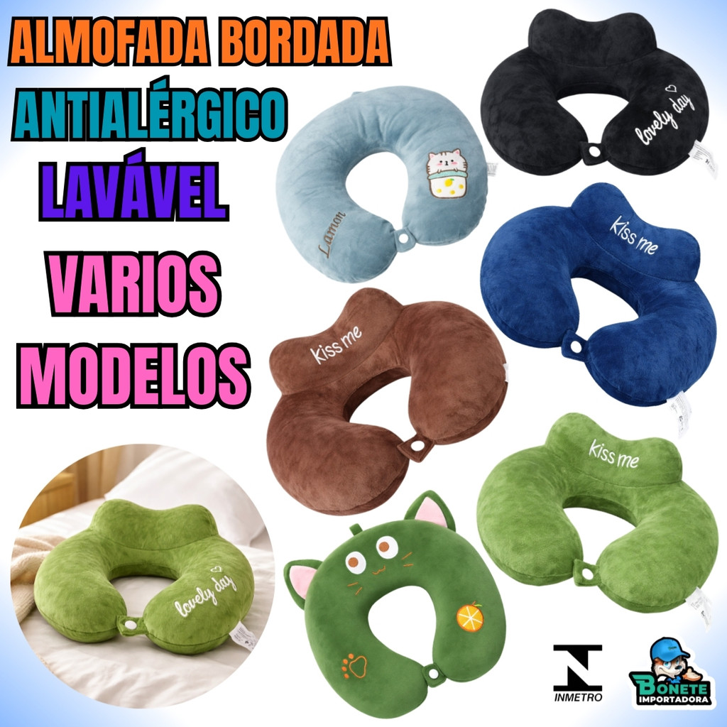 Imagem Travesseiro Cervical de Pescoço Lavável Antialérgico com Zíper