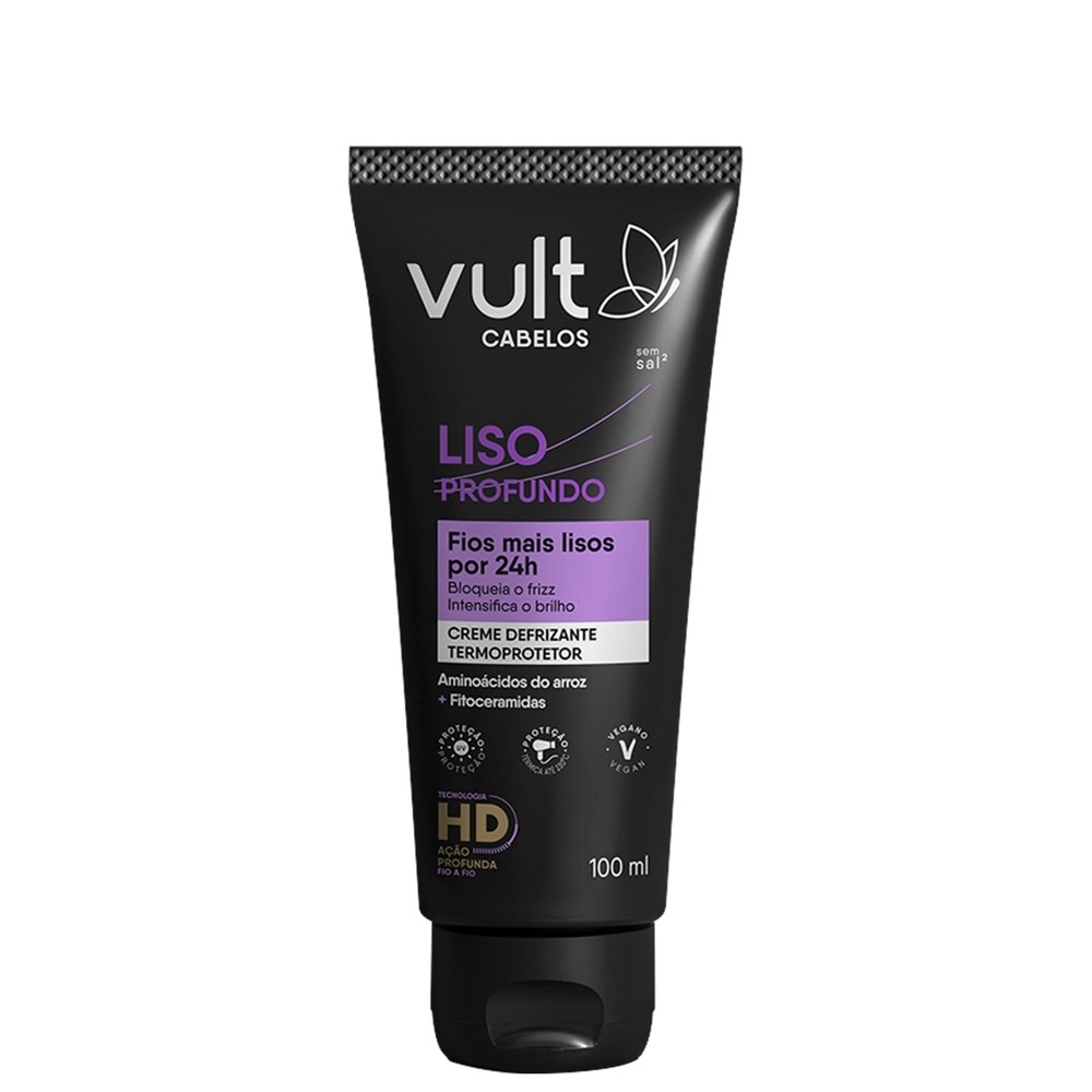 Vult Liso Profundo Creme Defrizante Termoprotetor 100ml em Oferta na Shopee
