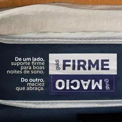 Colchão Queen Guldi Duplo Plus D28 (16x158x198) Branco e Azul