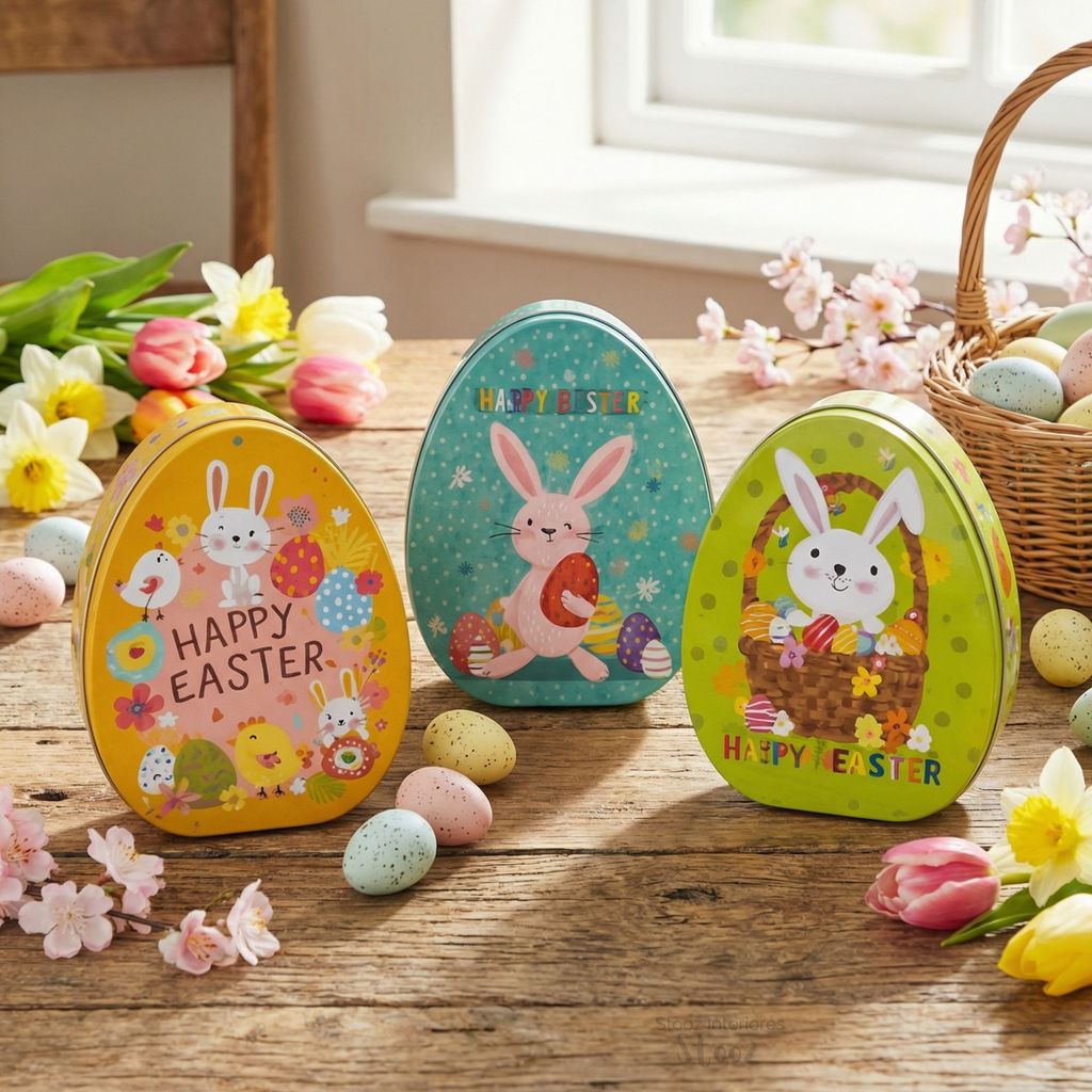 kit 3 6 Lata de metal pascoa OVOS lembrancinhas 11,5cm em Oferta na Shopee