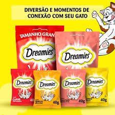 Kit de 2 ou 4 unidades Petisco Dreamies para Gatos Adultos - 40g
