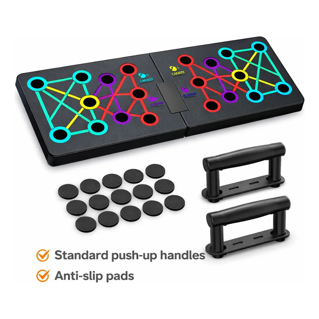 Placa de Flexão Multifuncional Treino Peito Ombro Academia Push Up Board