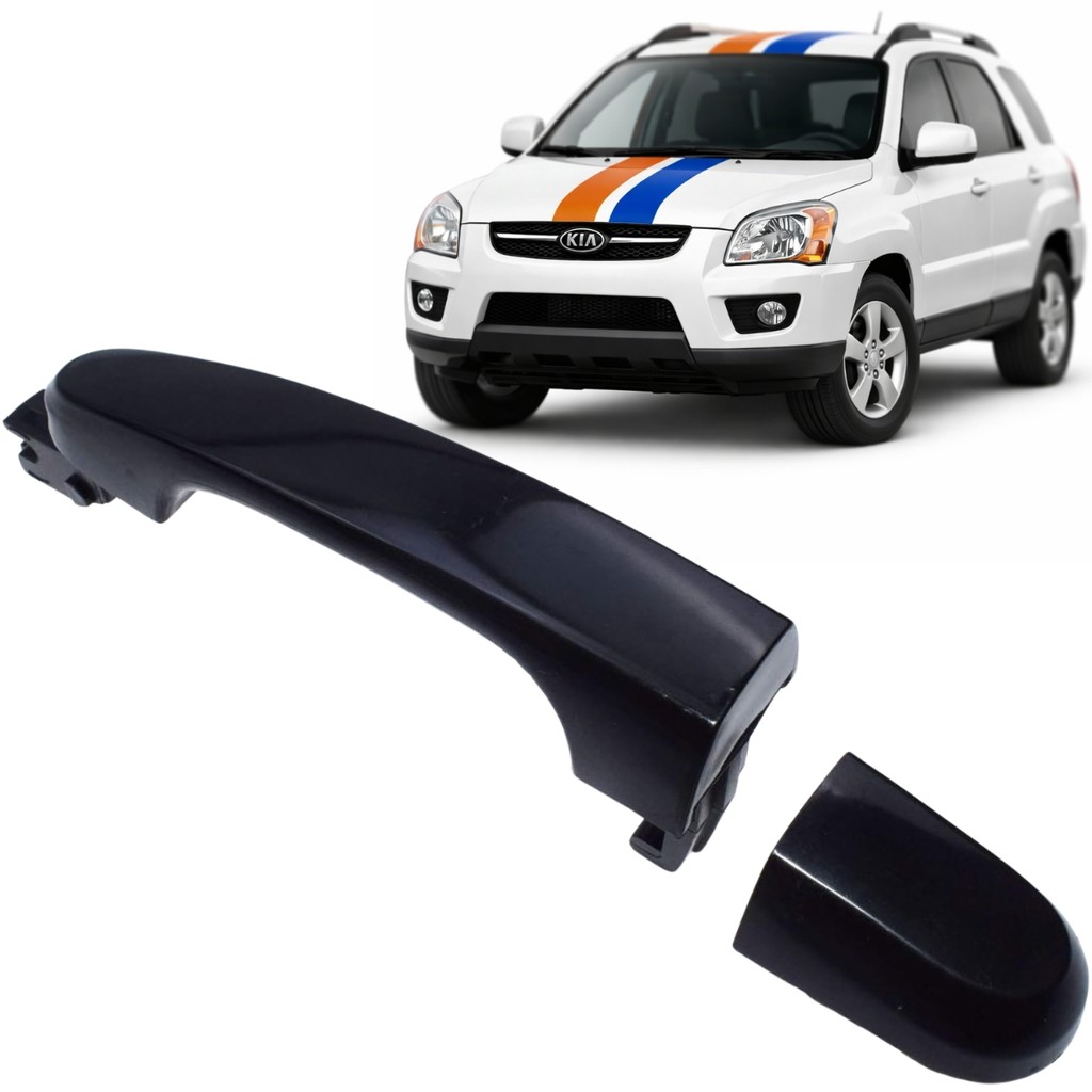 Maçaneta Externa Porta Traseira Esquerda Kia Sportage 2005 a 2010 Preta OEM 836511F000 836511F000RL Original