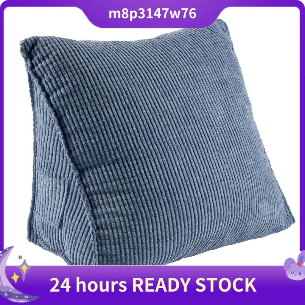 Almofada De Encosto De Leitura , Travesseiro De Cunha , Lombar , Cama , Cadeira De Escritório Apoio Para As Costas (Azul