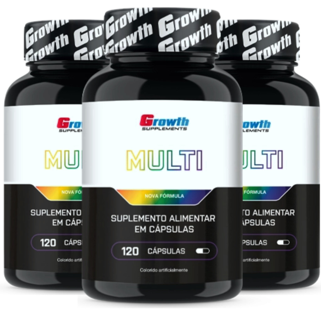 Multivitaminico 120 Cápsulas Suplemento Kit 3 Potes