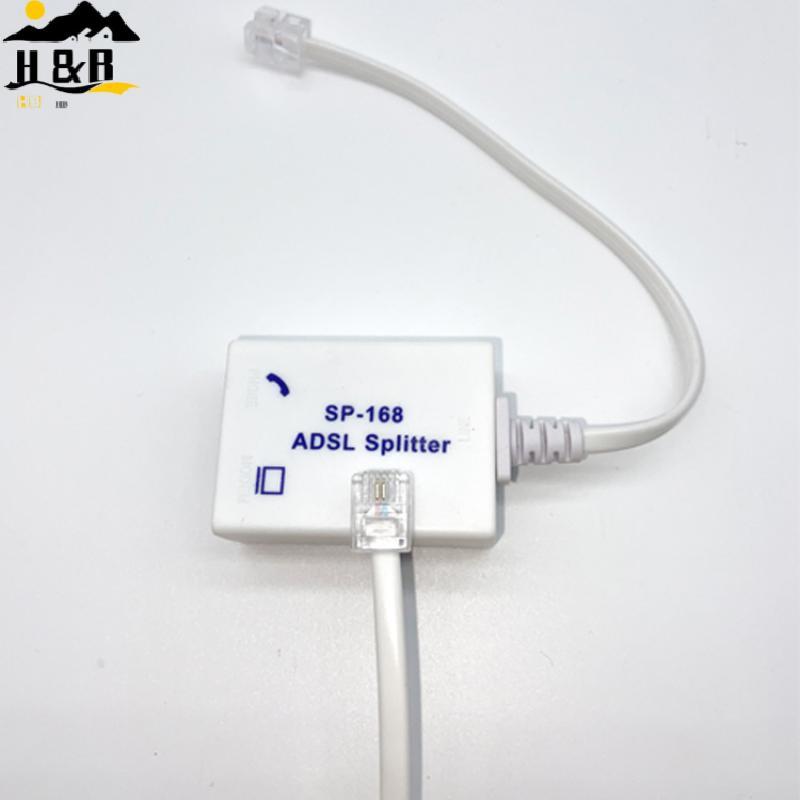 [H & B] 1 Unidade Divisor De Filtro DSL ADSL Para Linha Telefônica Macho 2 Fêmeas RJ11 6P4C/6P2C Adaptador Conversor De 