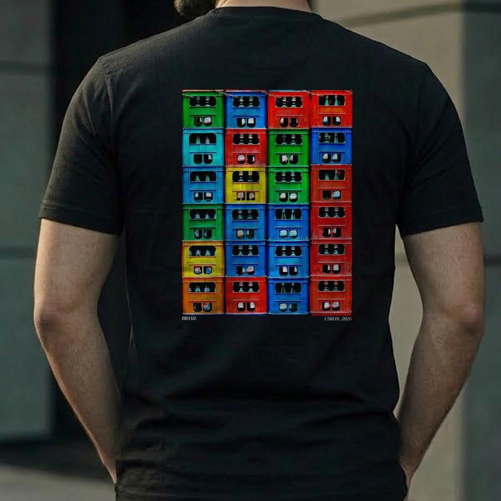 Camiseta Brasil Engradado Caixa Cerveja Cultura Nacional BR Style Viral Novidade Algodão 30.1 Premium Malha 100% Algodão