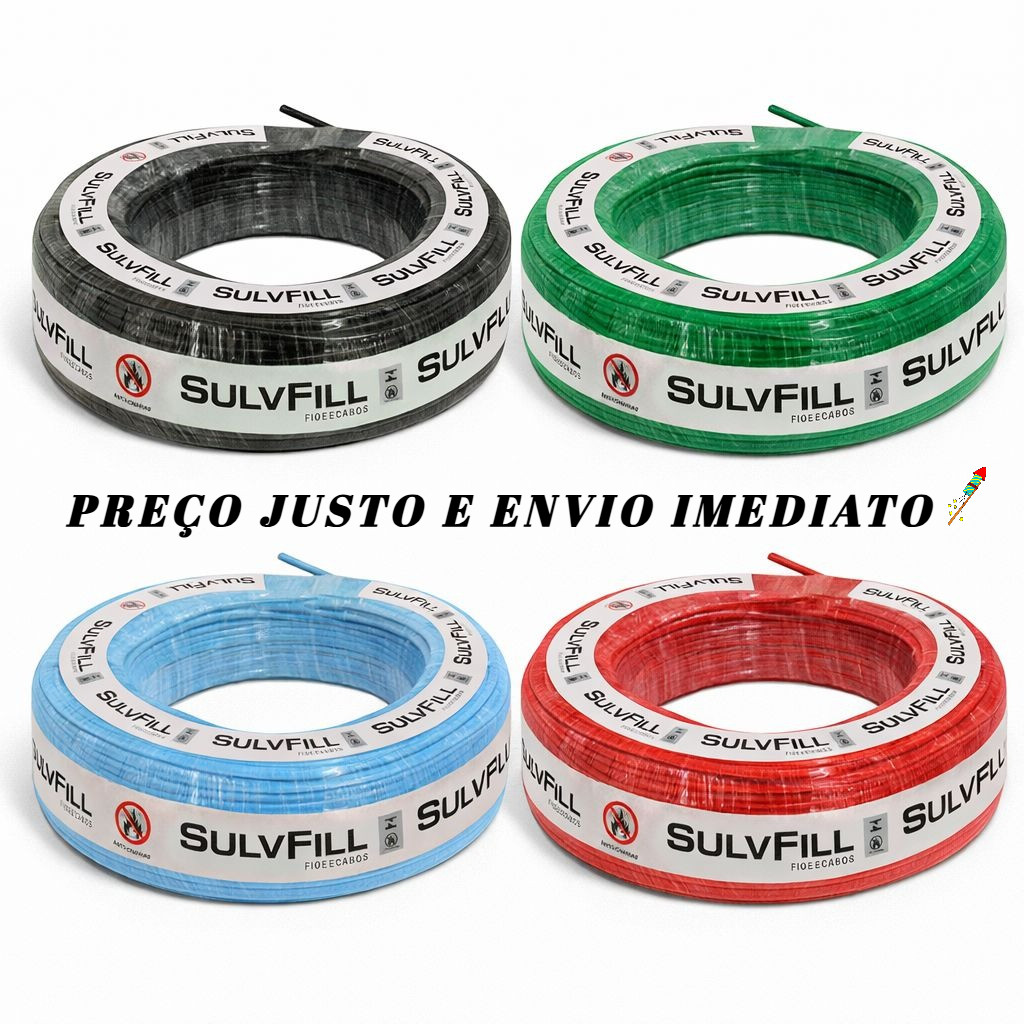 Fio Elétrico Cabo Flexível 2,5 mm Rolo de 30 metros – Certificado | Anti-chamas em Oferta na Shopee