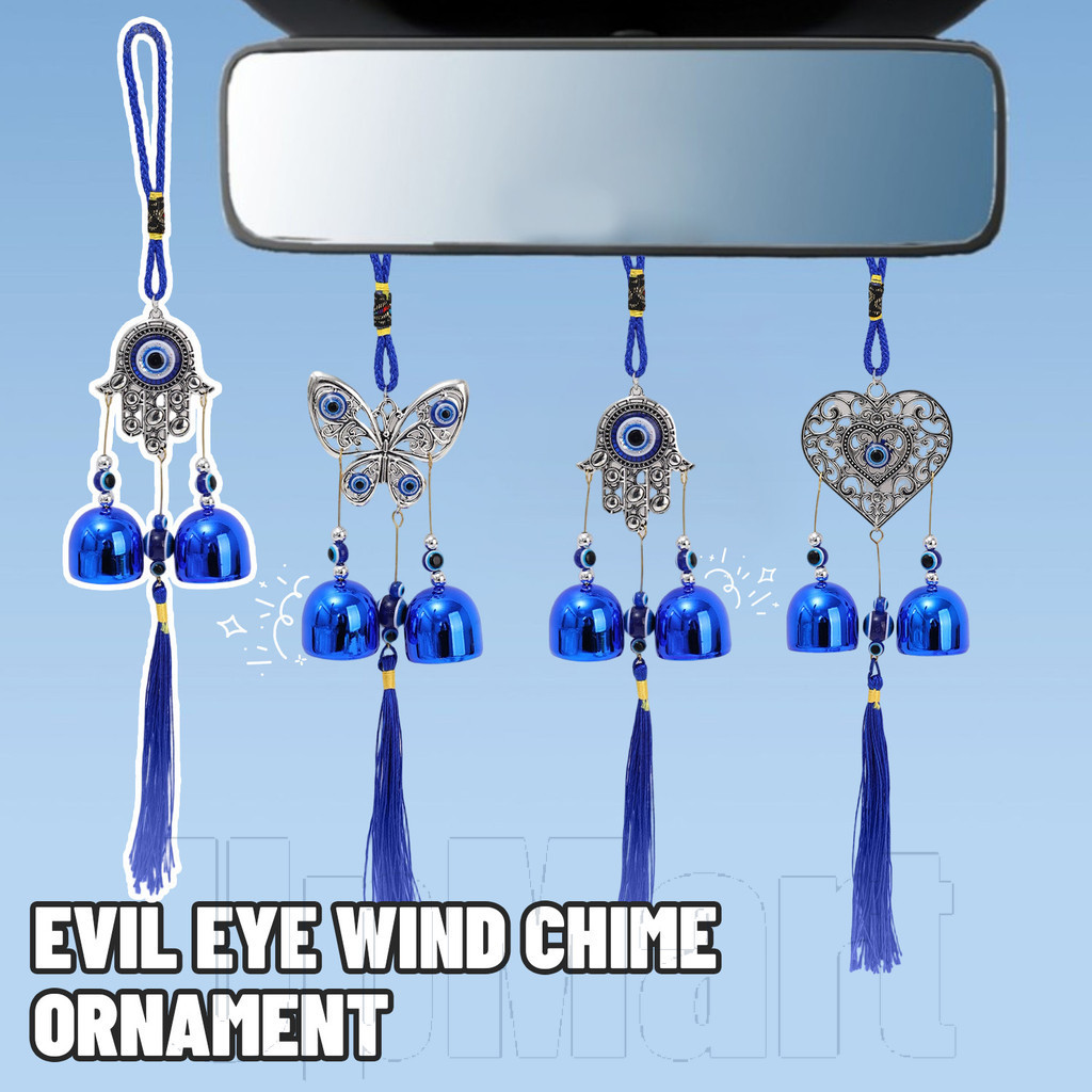 Carrilhão De Vento Místico De 3 Unidades Para Decoração De Casa , Prata Azul Portas , Janelas , Bolsa De Carro | Ornamen