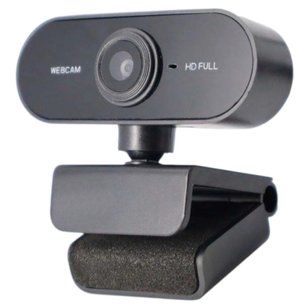 Webcam Computador câmera Full HD 1080x1920p Com Microfone 2MP USB Plug Play Home Office