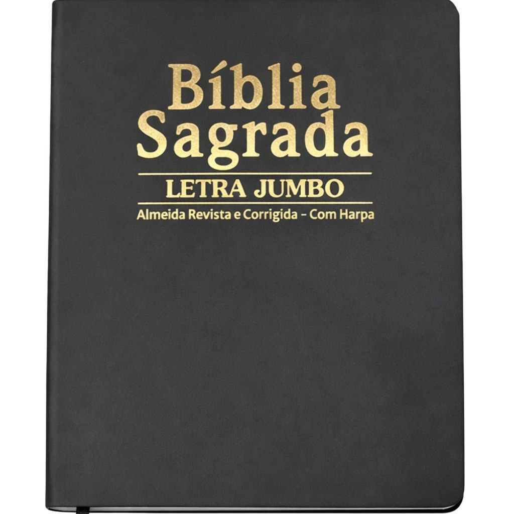 Bíblia Sagrada | Letra Jumbo | ARC com Harpa | Palavras de Jesus em Vermelho | Luxo Preta