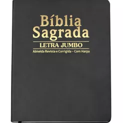 Bíblia Sagrada | Letra Jumbo | ARC com Harpa | Palavras de Jesus em Vermelho | Luxo Preta